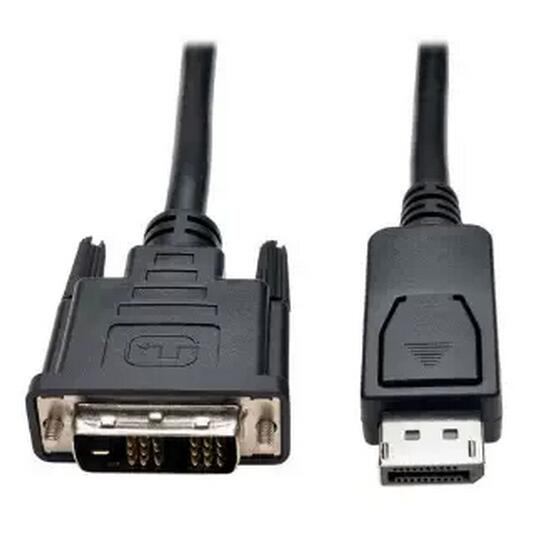 DisplayPort to DVI Cable, Displayport with Latches to DVI-D Single Link Adapter DP2DVI (M/M) 6-ft