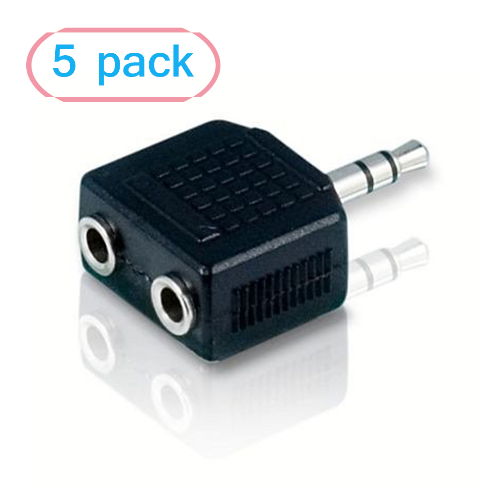 DTOL 3.5mm Jack Splitter Headphones Splitter 5 Pack