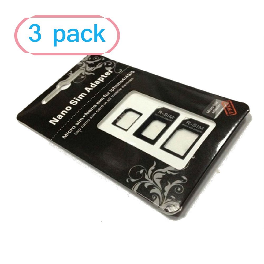 SIM Card Adapter For Aapple iPhone 6 / 6 Plus And iPhone5 / 5S Phone Card Adapter- 3 Pack