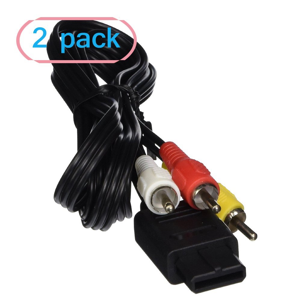 DTOL N64 Standard AV Cable NGC Audio Video Cable - 2 Pack