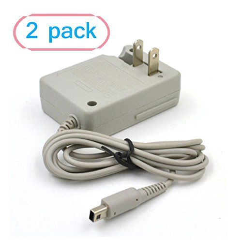 DTOLHOME AC Power Adapter Charger for Nintendo 3DS/DSi/XL (2 Pack) 