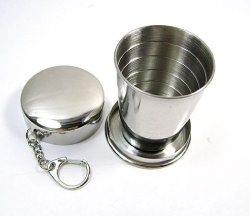 DTOL Stainless Steel Travel Folding Glass/Cup Telescopic Mug