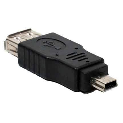 DTOL USB A Female to Mini USB B 5 Pin Male Adapter
