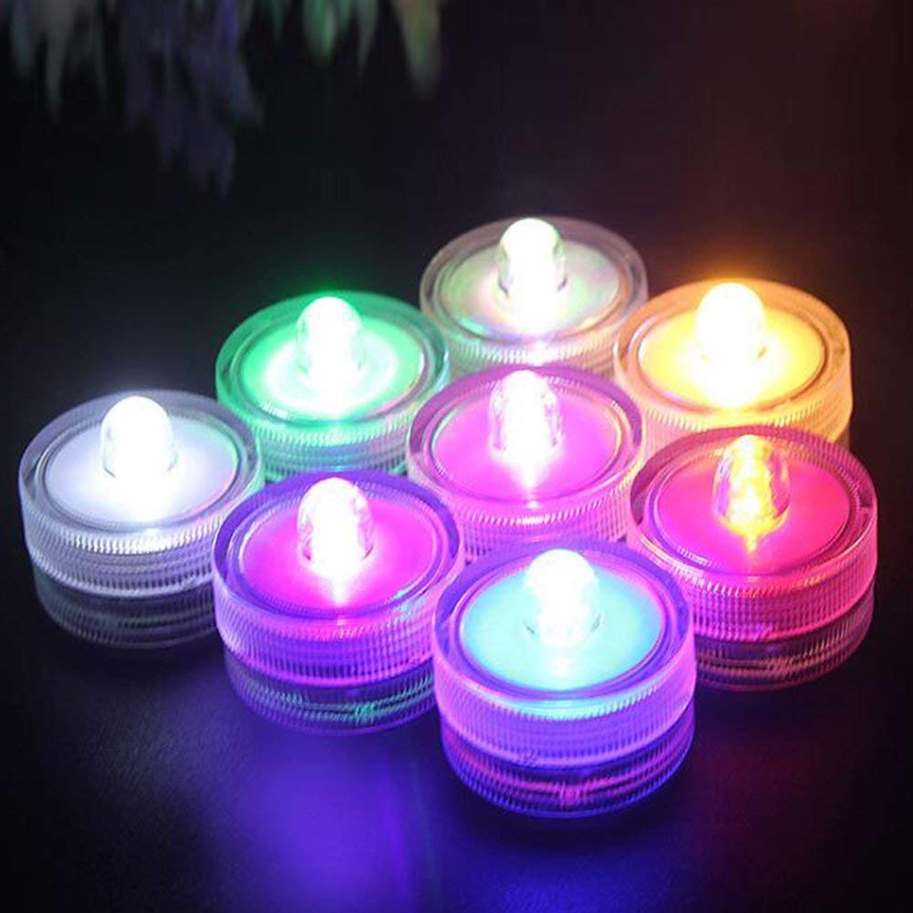 DTOL Waterproof Wedding Underwater Battery Sub LED Lights - Mixed color (24-Piece)