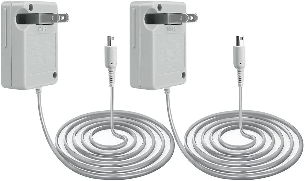DTOL AC Adapter Game Charger for Nintendo Dsi Ndsi 3DS/3DSXL/New 3DS/New 3Dsll/2DS/Dsi/Dsixl 2 Pack